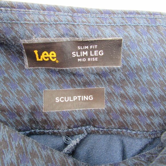 Lee Slim Fit Slim Leg Mid Rise Sculpting Straight Leg Pockets Pants 18 Short - Picture 9 of 10